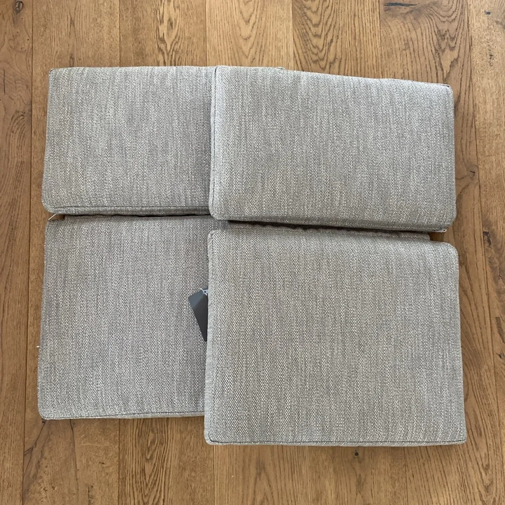 Restoration Hardware Mesa Dining Arm Chair Cushions in Mink - Set of 2